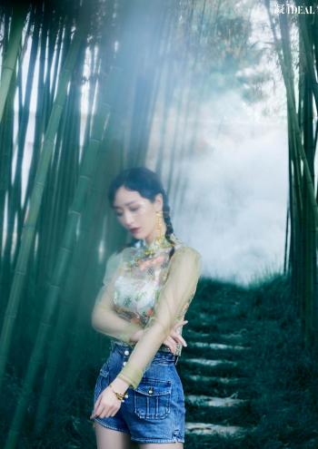 李曼可爱俏皮丸子头写真图片第6张