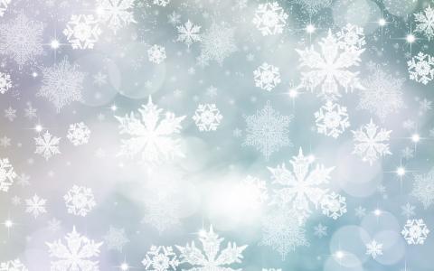 蓝白素雅雪花纹理图片电脑壁纸第0张