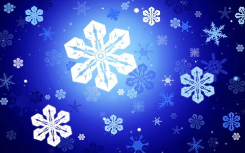蓝白素雅雪花纹理图片电脑壁纸第1张
