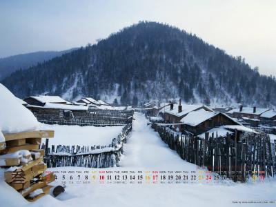 美丽雪景风光壁纸之2013年3月日历壁纸【2】第3张