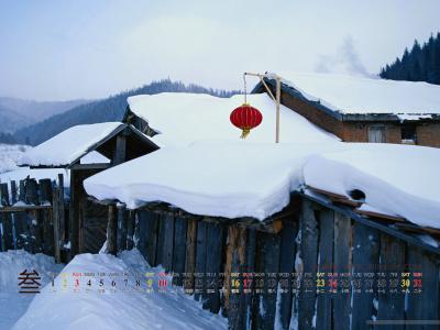 美丽雪景风光壁纸之2013年3月日历壁纸【2】第5张