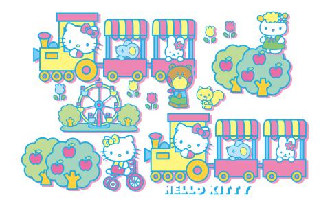 红色蝴蝶结可爱HelloKitty卡通宽屏壁纸第3张