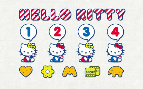 红色蝴蝶结可爱HelloKitty卡通宽屏壁纸第5张