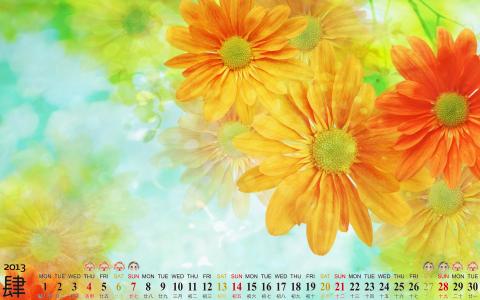 2013年4月日历壁纸之安静的风景日历桌面第3张