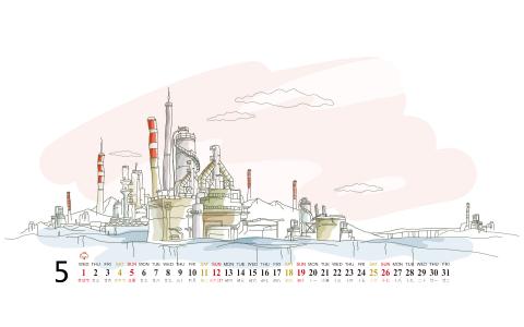 2013年5月日历之彩绘世界风景壁纸第6张