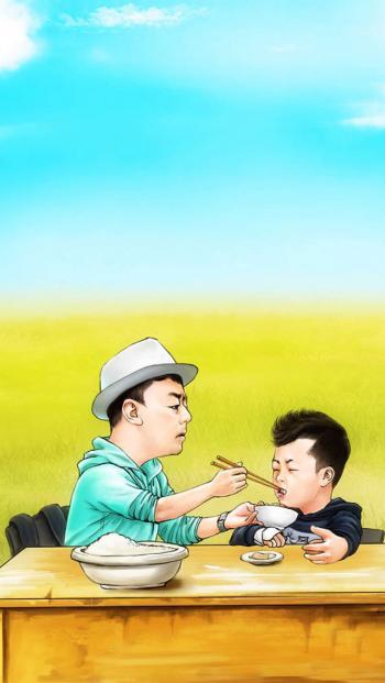 爸爸去哪儿Q版高清手机壁纸第2张