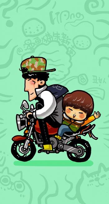 爸爸去哪儿第二季卡通手机桌面壁纸第2张