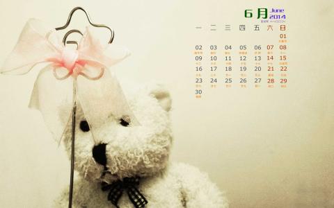 2014年12月日历壁纸唯美可爱小清新少女系蝴蝶结高清第2张