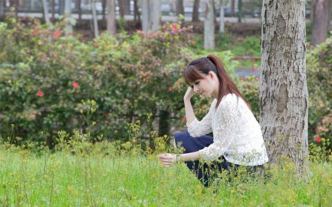 可爱女生创意手机壁纸图片第1张