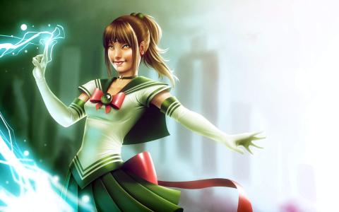 日本动漫美少女战士可爱唯美高清桌面壁纸(三)第2张