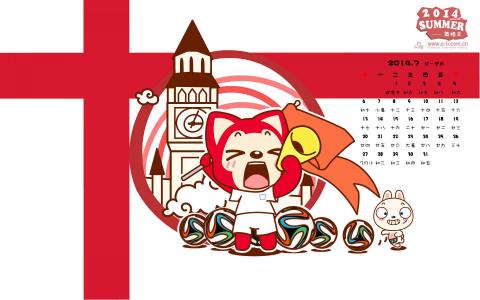 高清2022年7月日历卡通阿狸高清电脑桌面壁纸第0张