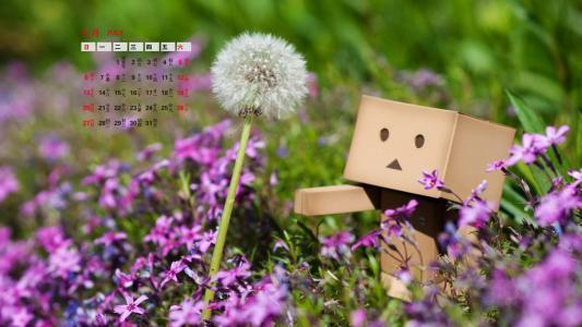 清新治愈的纸盒人文字手机壁纸第5张