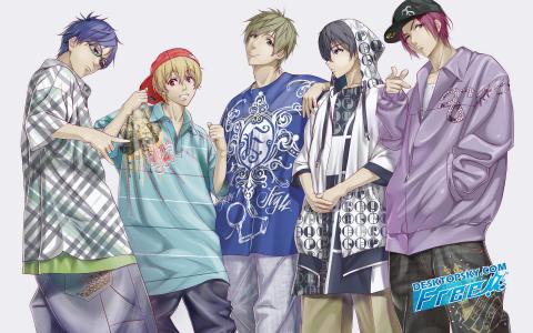日本动漫Free男子游泳部高清人物剧照桌面壁纸(一)第2张