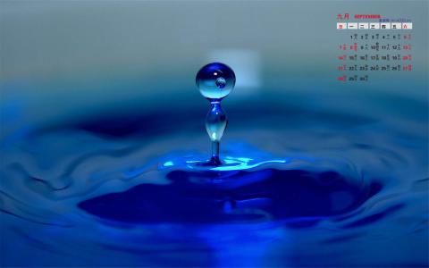 高清雨水2022年7月日历护眼桌面壁纸清新养眼的绿色水滴第5张
