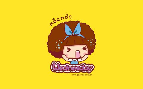 热门动漫电脑可爱少女系韩国娃娃摩丝摩丝星期心情桌面壁纸第1张
