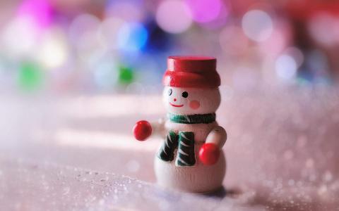 圣诞节可爱雪人唯美意境高清图片桌面壁纸（1）第1张