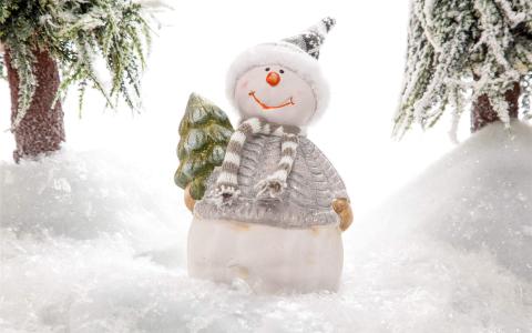冬季可爱雪人图片手机壁纸第1张