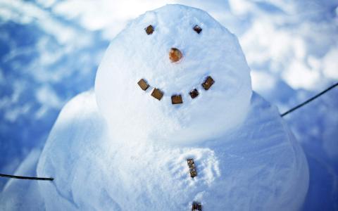 冬季可爱雪人图片手机壁纸第5张