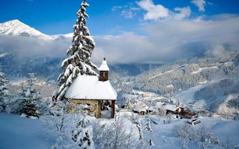 2016年11月日历冬天树木白雪风景精选壁纸下载第0张