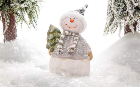 冬季可爱雪人图片手机壁纸第0张