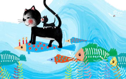 健康绿色护眼儿童手绘插画唯美大自然桌面壁纸第一辑第6张