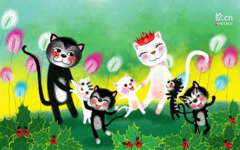 健康绿色护眼儿童手绘插画唯美大自然桌面壁纸第三辑第3张