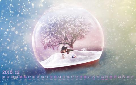 可爱堆雪人图片壁纸电脑桌面第4张