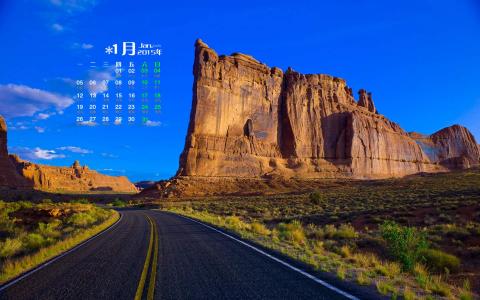 2015年1月日历壁纸唯美好看的蓝天白云自然风景图片合集第2张