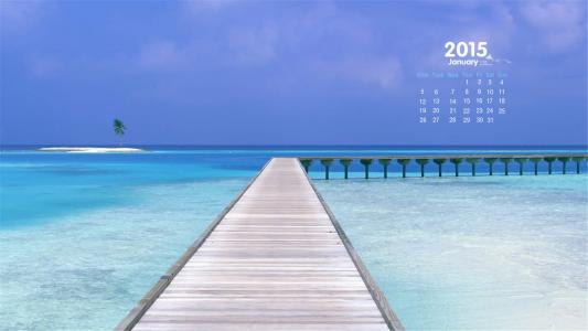 2014年12月日历壁纸海天一色的美丽大海高清图片合集(二)第0张