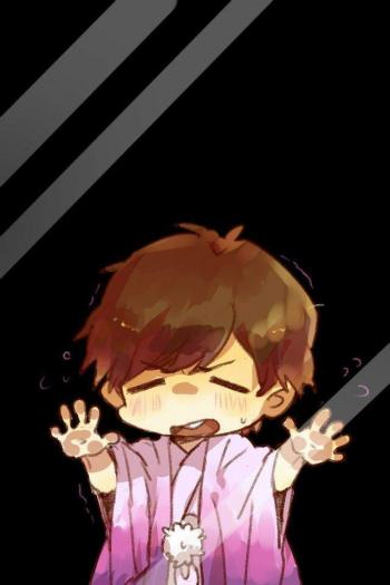 把动漫人物关进手机屏幕系列超萌卡通图片苹果iphone手机壁纸（1）第3张