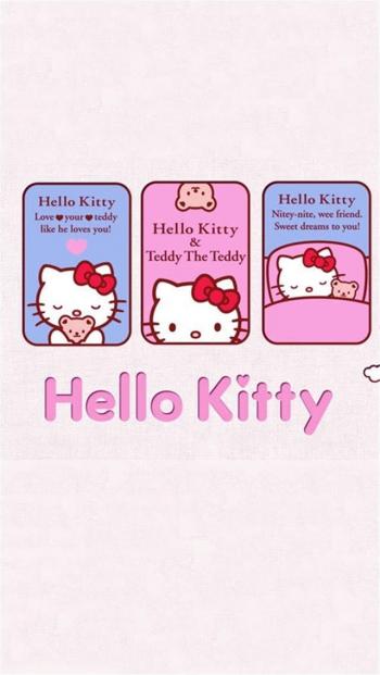 女生最爱日本凯蒂猫holle kitty萌萌的苹果手机高清壁纸下载第1张