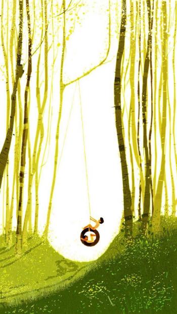 健康绿色护眼儿童手绘插画唯美大自然桌面壁纸第三辑第1张