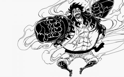 《海贼王》黑白漫画桌面壁纸下载第6张
