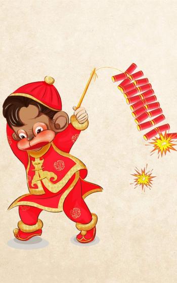 大红色卡通可爱图片手机壁纸下载第5张
