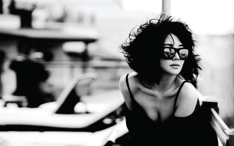 性感美女许晴白衬衫电脑桌面壁纸下载第1张