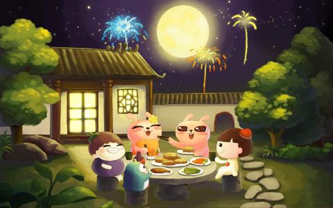 中秋节月饼甜美美食精选高清平板壁纸图片大全第5张