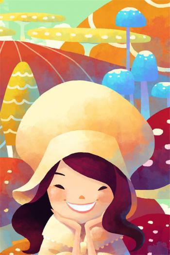 台湾插画师Little Oil Art温暖清新插画手机壁纸第5张