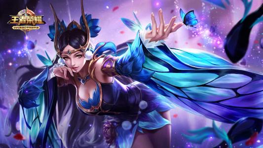 阿轲信念之刃暗夜猫娘爱心护理皮肤王者荣耀高清壁纸图片第3张