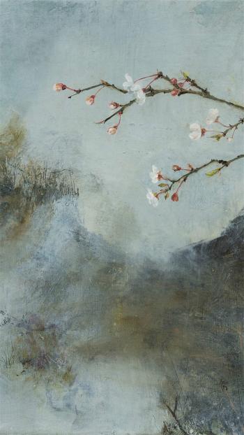 梅花油画抽象艺术高清手机壁纸第0张