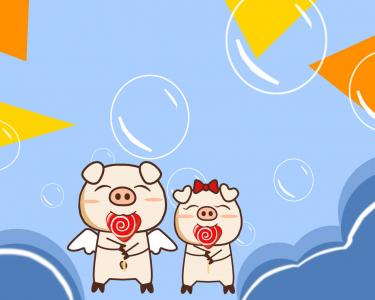 高清动漫亨亨小猪可爱唯美高清桌面壁纸第2张