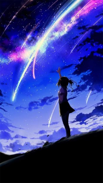 电影《你的名字》唯美意境星空手机壁纸下载第3张
