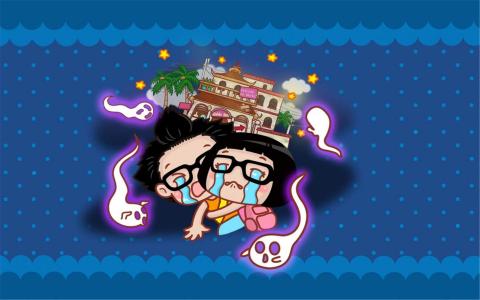创意可爱卡通人物背景手机壁纸图片第6张