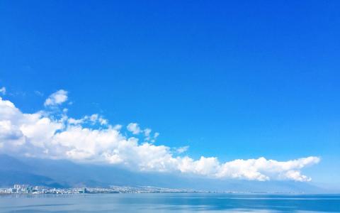 蔚蓝的天空朵朵白云唯美自然风景桌面壁纸第6张