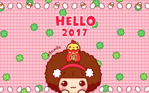 摩丝摩丝新年卡通图桌面壁纸第1张