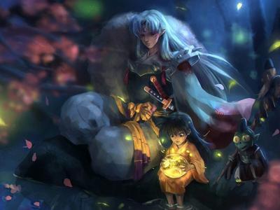 日本动漫《犬夜叉》杀生丸高清卡通桌面壁纸第5张