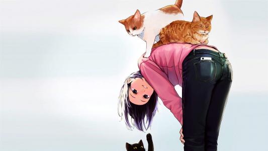 可爱女生创意手机壁纸图片第3张