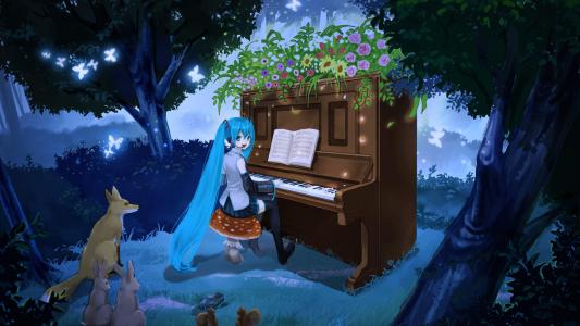 唯美卡通动漫高清初音未来桌面壁纸壁纸第5张