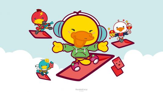 鸭嘴兽男孩春节卡通电脑壁纸第4张