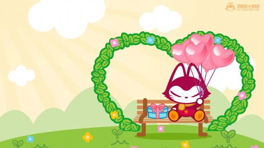 情人节拽猫高清创意桌面壁纸第0张
