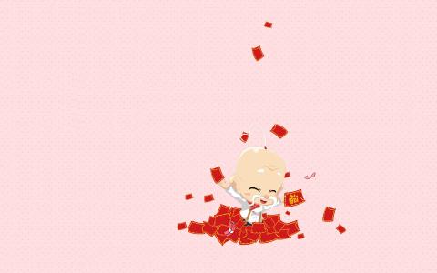 创意可爱卡通人物背景手机壁纸图片第2张